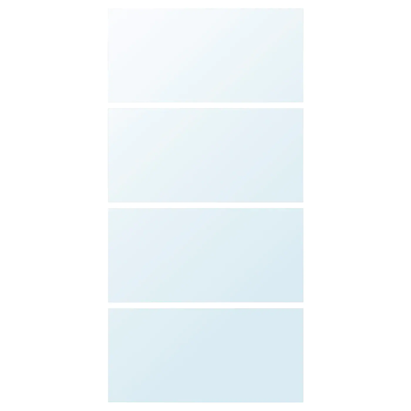 IKEA AULI 4 Panels For Sliding Door Frame Mirror Glass 39 3/8x79 1/8 "