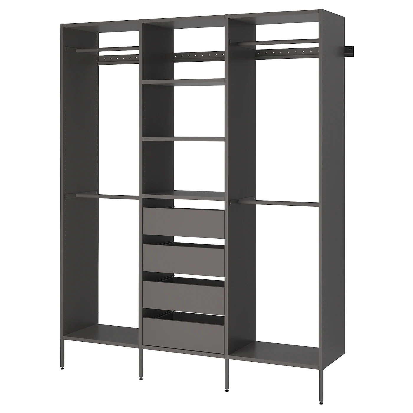 IKEA AURDAL Wardrobe Combination Dark Gray 74 3/4x15 3/4x87 "