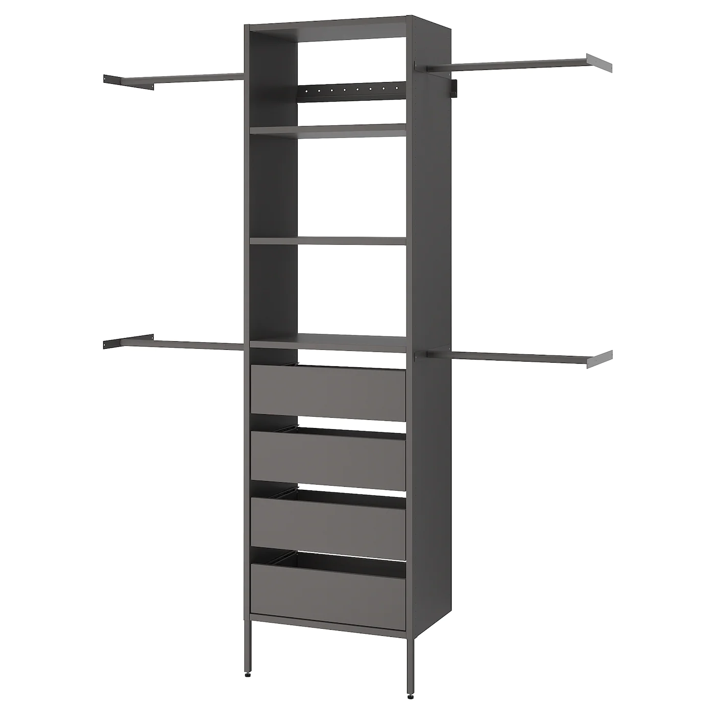 IKEA AURDAL Wardrobe Combination Dark Gray 68 1/294 1/2x15 3/4x87 "