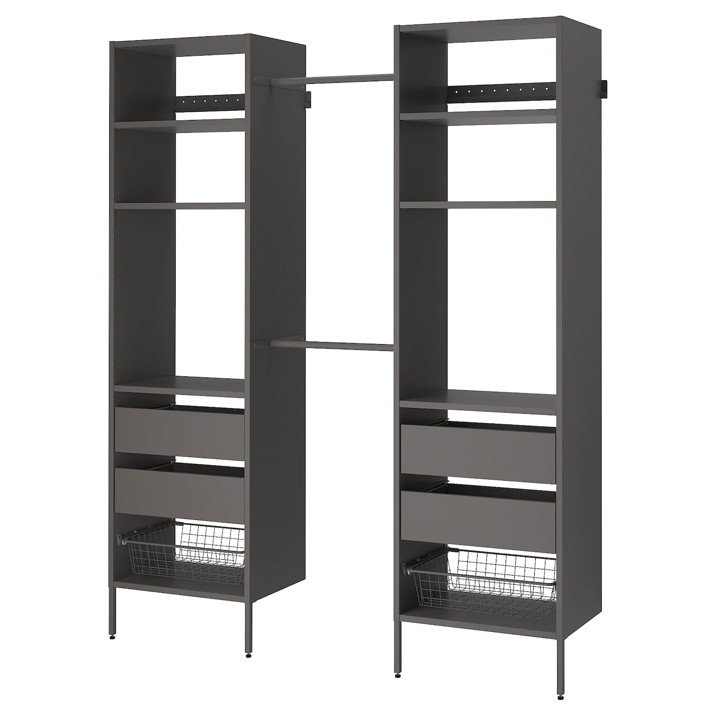 IKEA AURDAL Wardrobe Combination Dark Gray 71 5/884 5/8x15 3/4x87 "