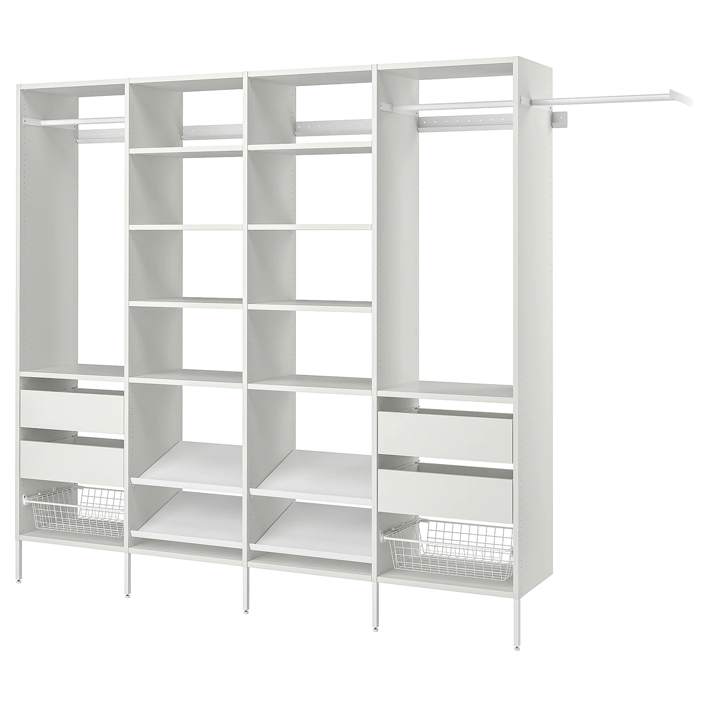 IKEA AURDAL Wardrobe Combination White 118 7/8132 7/8x15 3/4x87 "