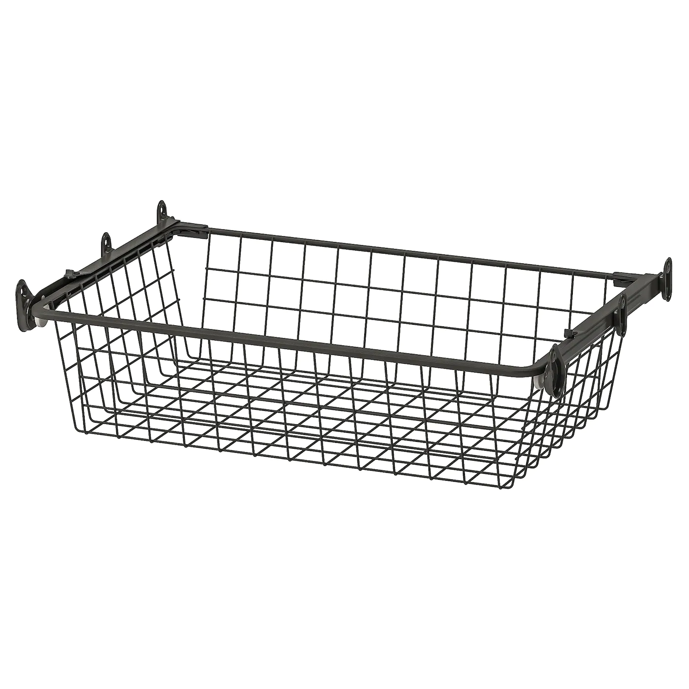 IKEA AURDAL Wire Basket With Pullout Rail Dark Gray 22 1/4x15 3/4 "