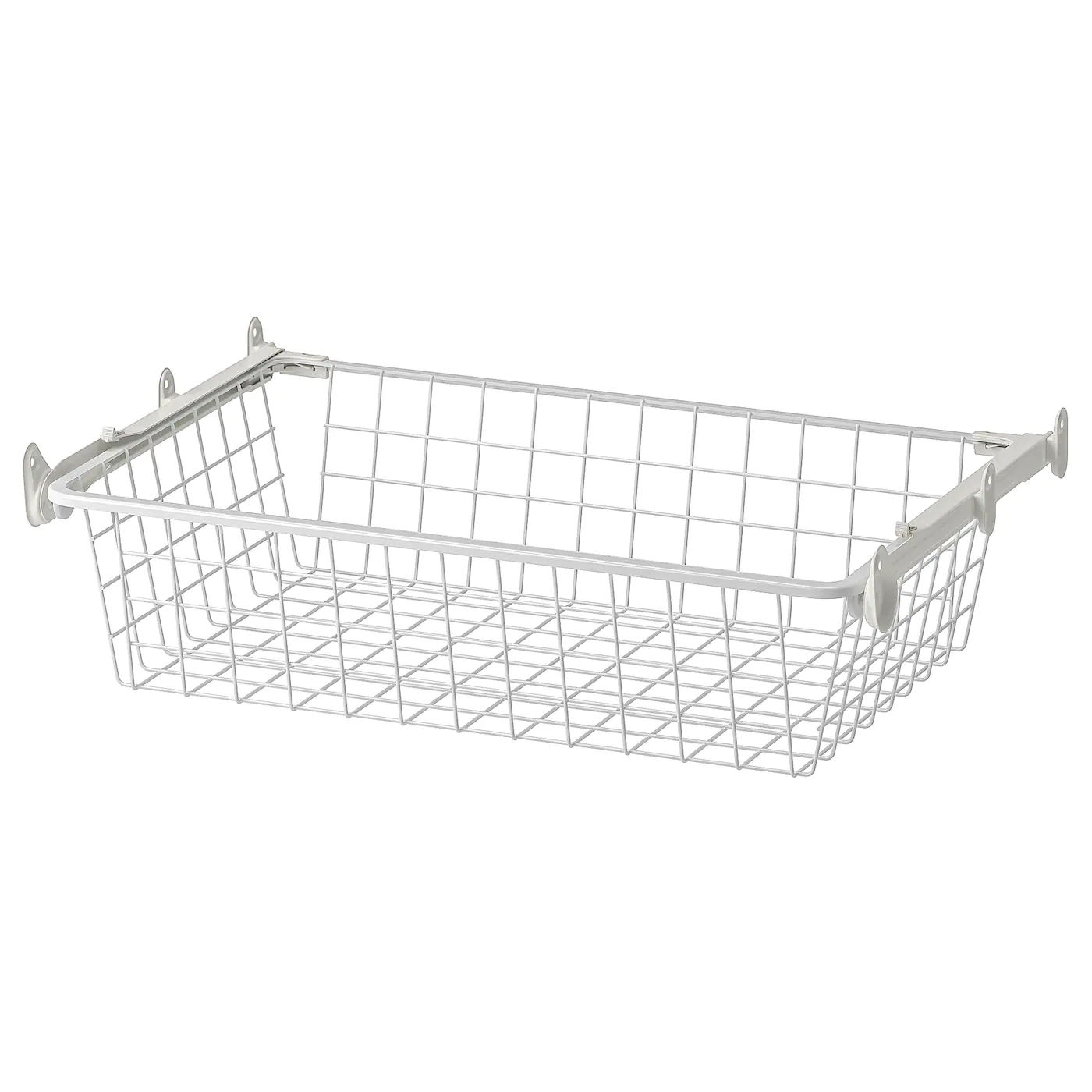 IKEA AURDAL Wire Basket With Pullout Rail White 22 1/4x15 3/4 "