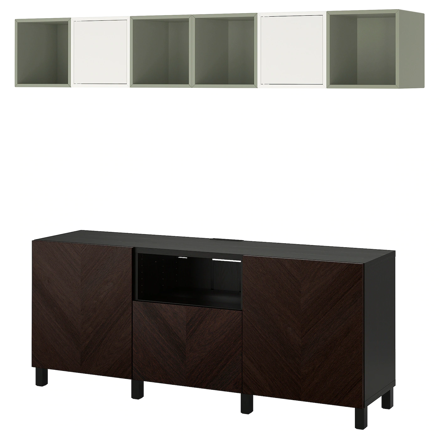 IKEA BESTÅ / EKET TV Storage Combination White/oak Veneer 82 5/8x15 3/4x86 5/8 " 9 IKEA BESTÅ / EKET TV Storage Combination White/oak Veneer 82 5/8x15 3/4x86 5/8 " - Image 7