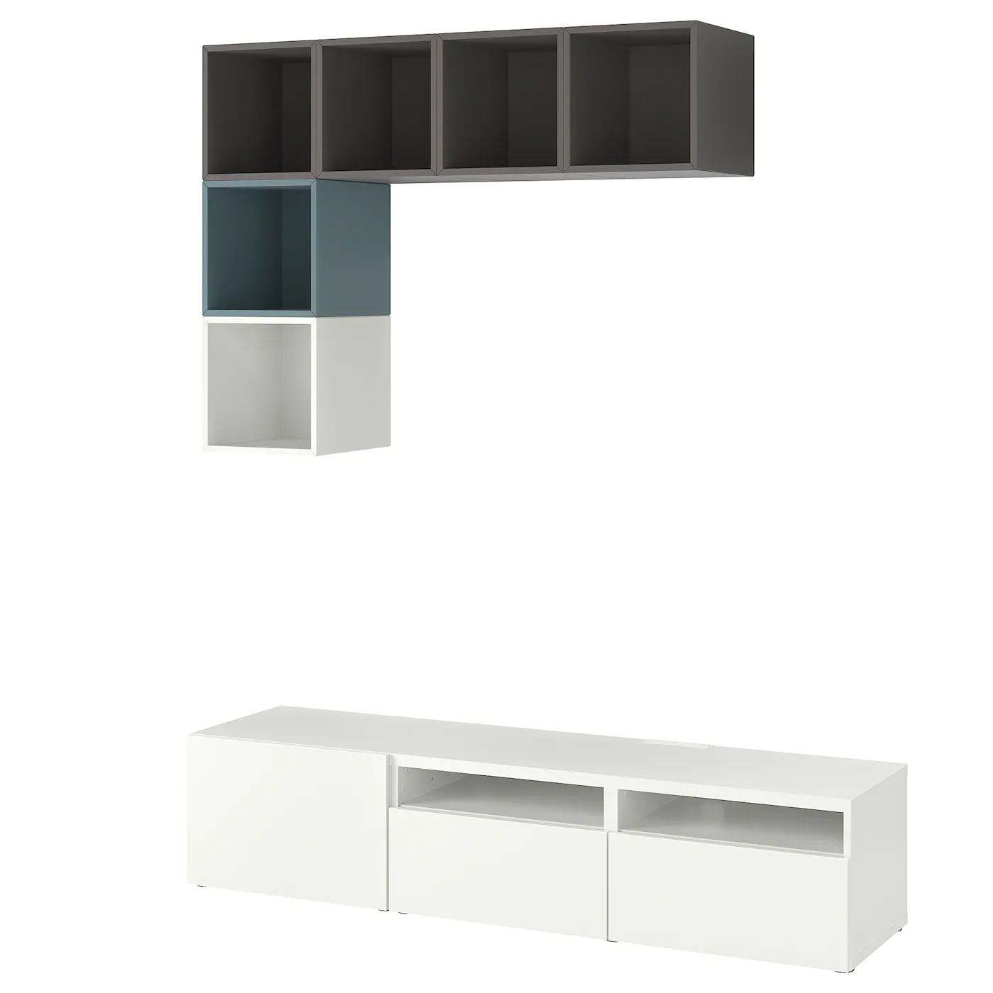 IKEA BESTÅ / EKET TV Storage Combination White/pale Pink/light Graybrown 70 7/8x15 3/4x66 7/8 " 12 IKEA BESTÅ / EKET TV Storage Combination White/pale Pink/light Graybrown 70 7/8x15 3/4x66 7/8 " - Image 10