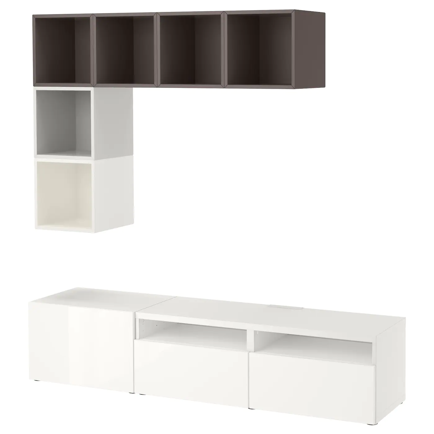 IKEA BESTÅ / EKET TV Storage Combination White/light Gray/dark Gray 70 7/8x15 3/4x66 7/8 " 12 IKEA BESTÅ / EKET TV Storage Combination White/light Gray/dark Gray 70 7/8x15 3/4x66 7/8 " - Image 10