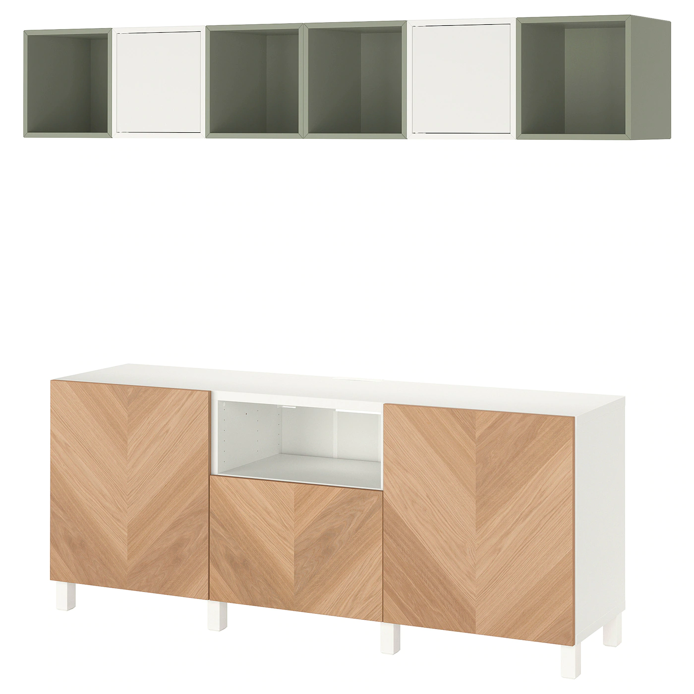 IKEA BESTÅ / EKET TV Storage Combination White/oak Veneer 82 5/8x15 3/4x86 5/8 " 13 IKEA BESTÅ / EKET TV Storage Combination White/oak Veneer 82 5/8x15 3/4x86 5/8 " - Image 11