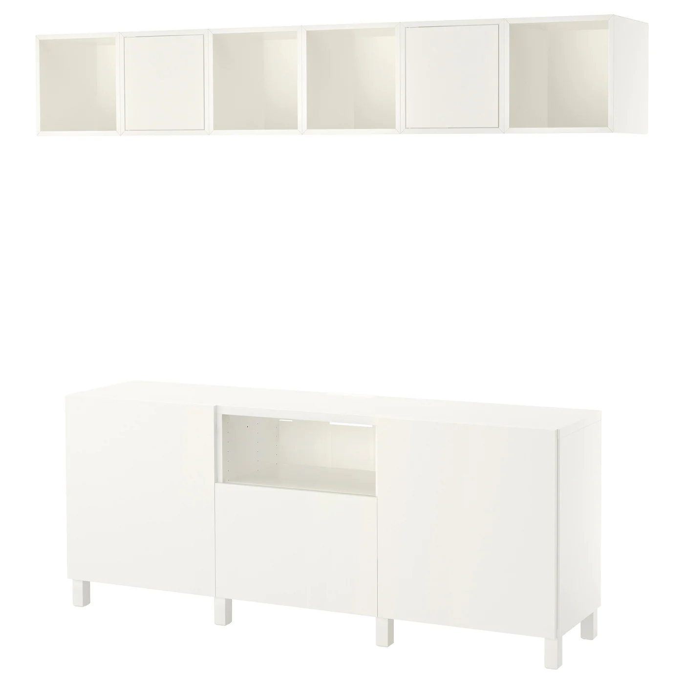 IKEA BESTÅ / EKET TV Storage Combination White/light Green/oak Veneer 82 5/8x15 3/4x86 5/8 " 12 IKEA BESTÅ / EKET TV Storage Combination White/light Green/oak Veneer 82 5/8x15 3/4x86 5/8 " - Image 10