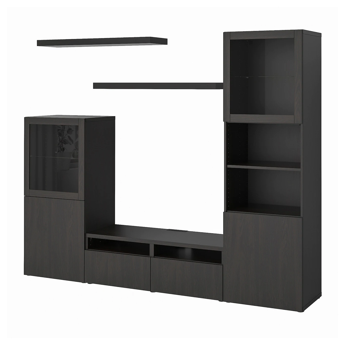 IKEA BESTÅ / LACK TV Storage Combination Blackbrown 94 1/2x16 1/2x76 "