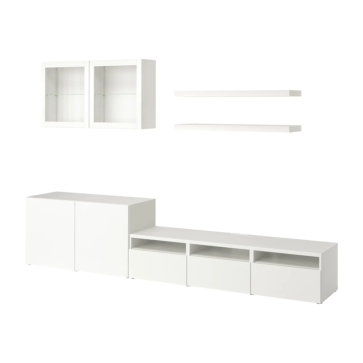 IKEA BESTÅ / LACK TV Storage Combination White 118 1/8x16 1/2x76 3/4 "