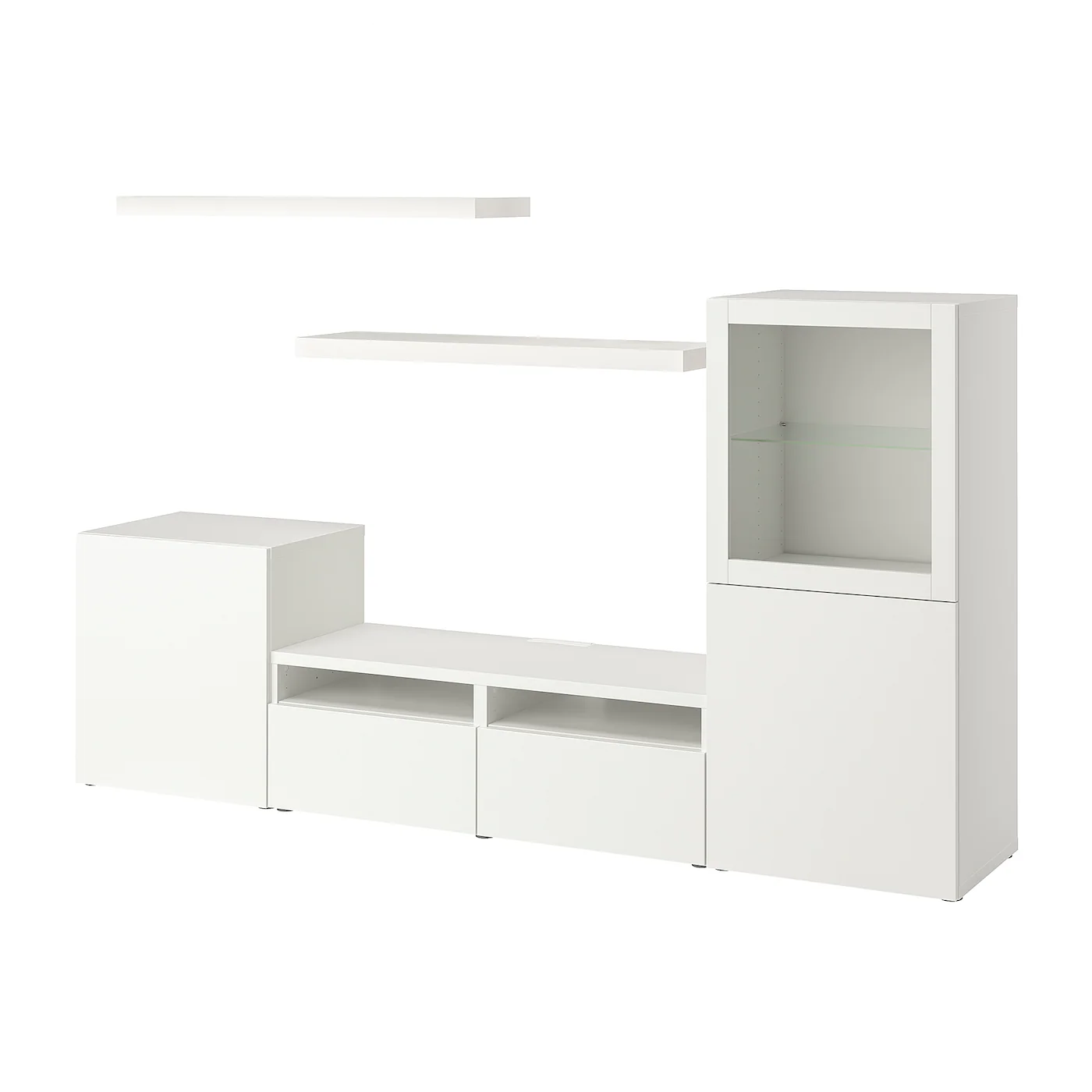 IKEA BESTÅ / LACK TV Storage Combination White 94 1/2x16 1/2x50 3/4 "