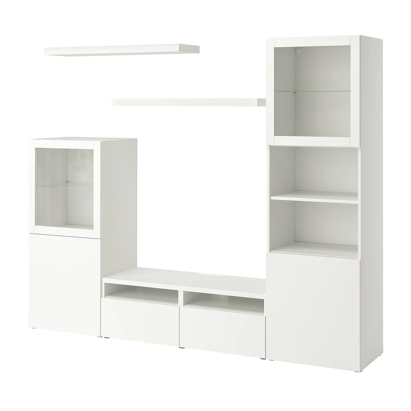 IKEA BESTÅ / LACK TV Storage Combination White 94 1/2x16 1/2x76 "
