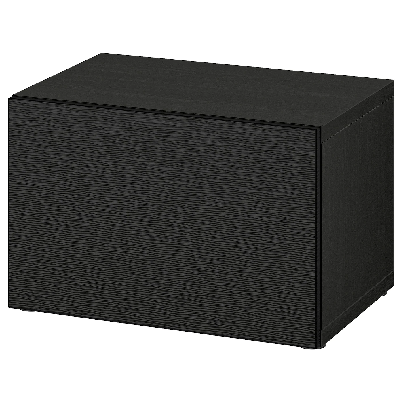 IKEA BESTÅ Shelf Unit With Door Blackbrown/Laxviken Blackbrown 23 5/8x16 1/2x15 "