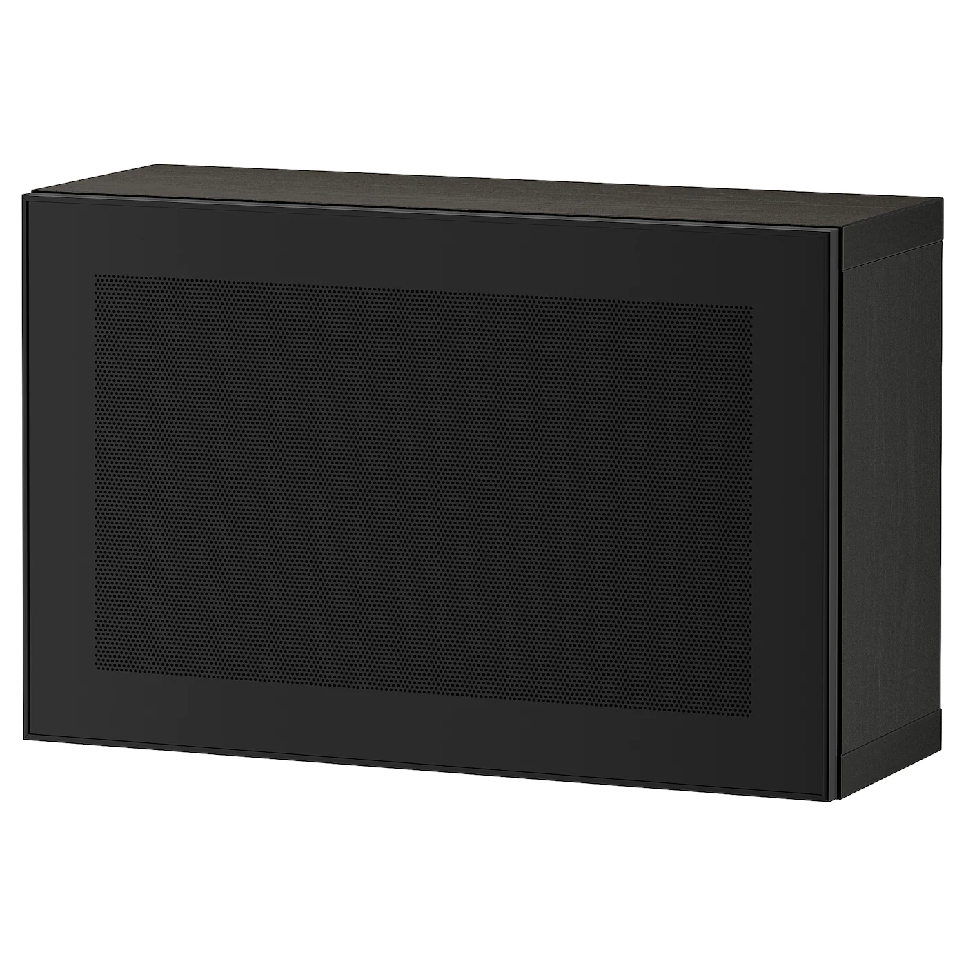 IKEA BESTÅ Shelf Unit With Door Blackbrown/Mörtviken Black 23 5/8x8 5/8x15 " Blackbrown/mörtviken Black