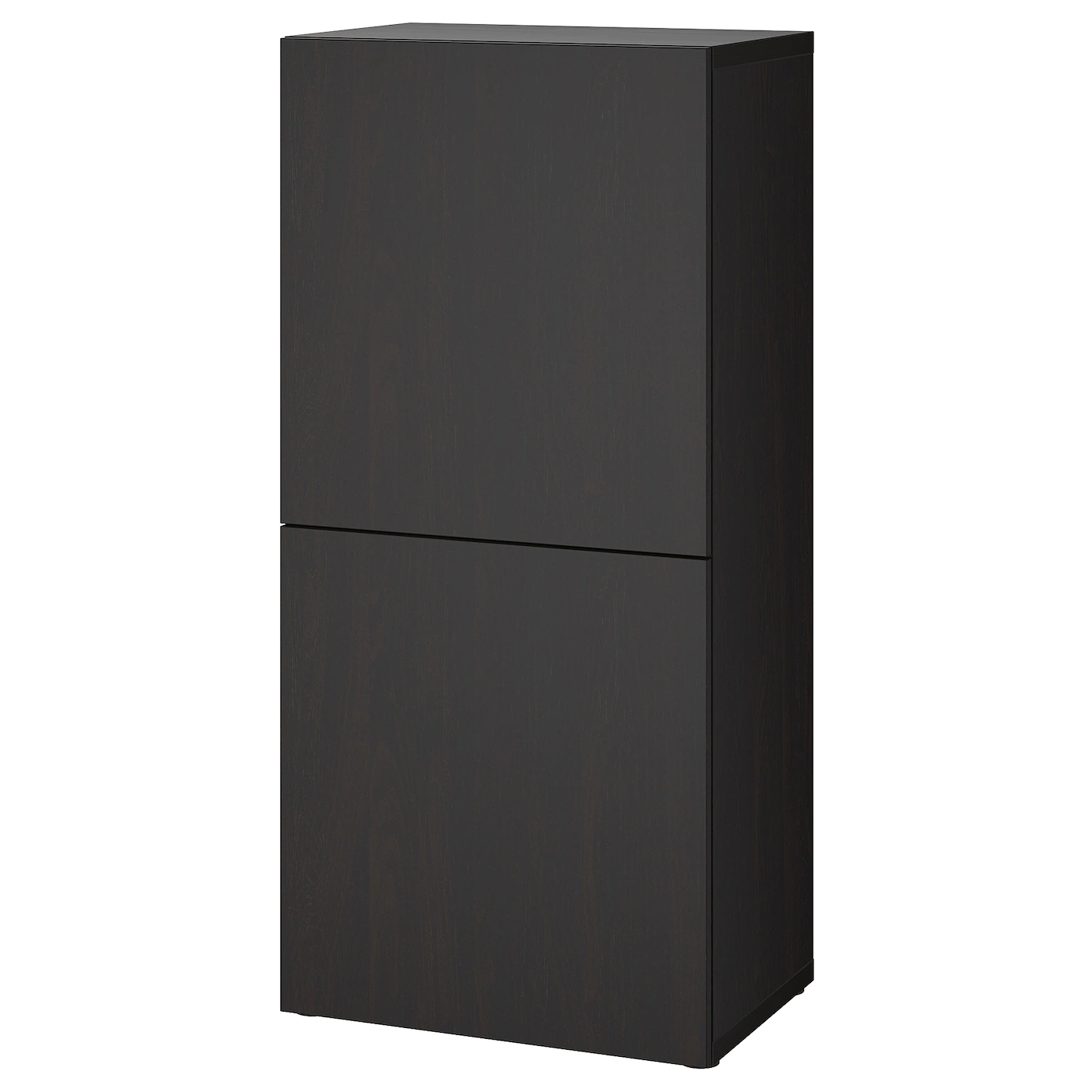 IKEA BESTÅ Shelf Unit With Doors Blackbrown/Lappviken Blackbrown 23 5/8x16 1/2x50 3/4 "