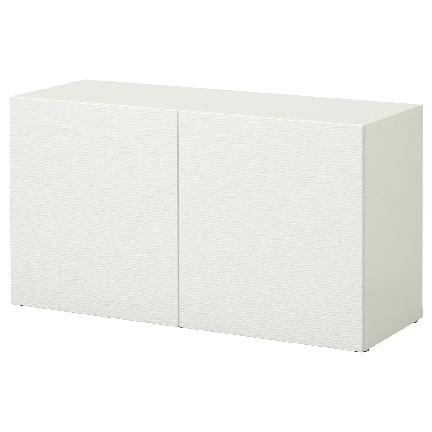 IKEA BESTÅ Shelf Unit With Doors Laxviken White 47 1/4x16 1/2x25 1/4 " Blackbrown/laxviken Black