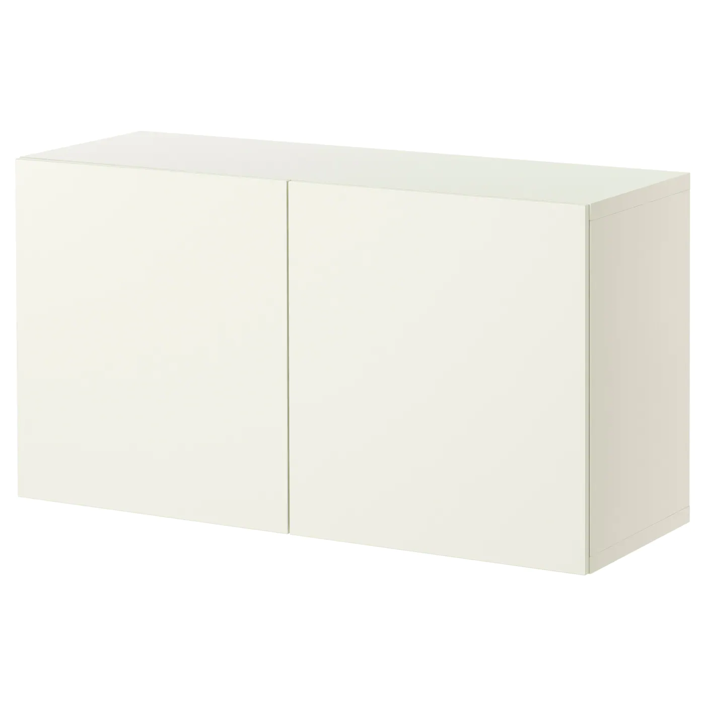 IKEA BESTÅ Shelf Unit With Doors White/Lappviken White 47 1/4x16 1/2x25 1/4 " Blackbrown/laxviken Black