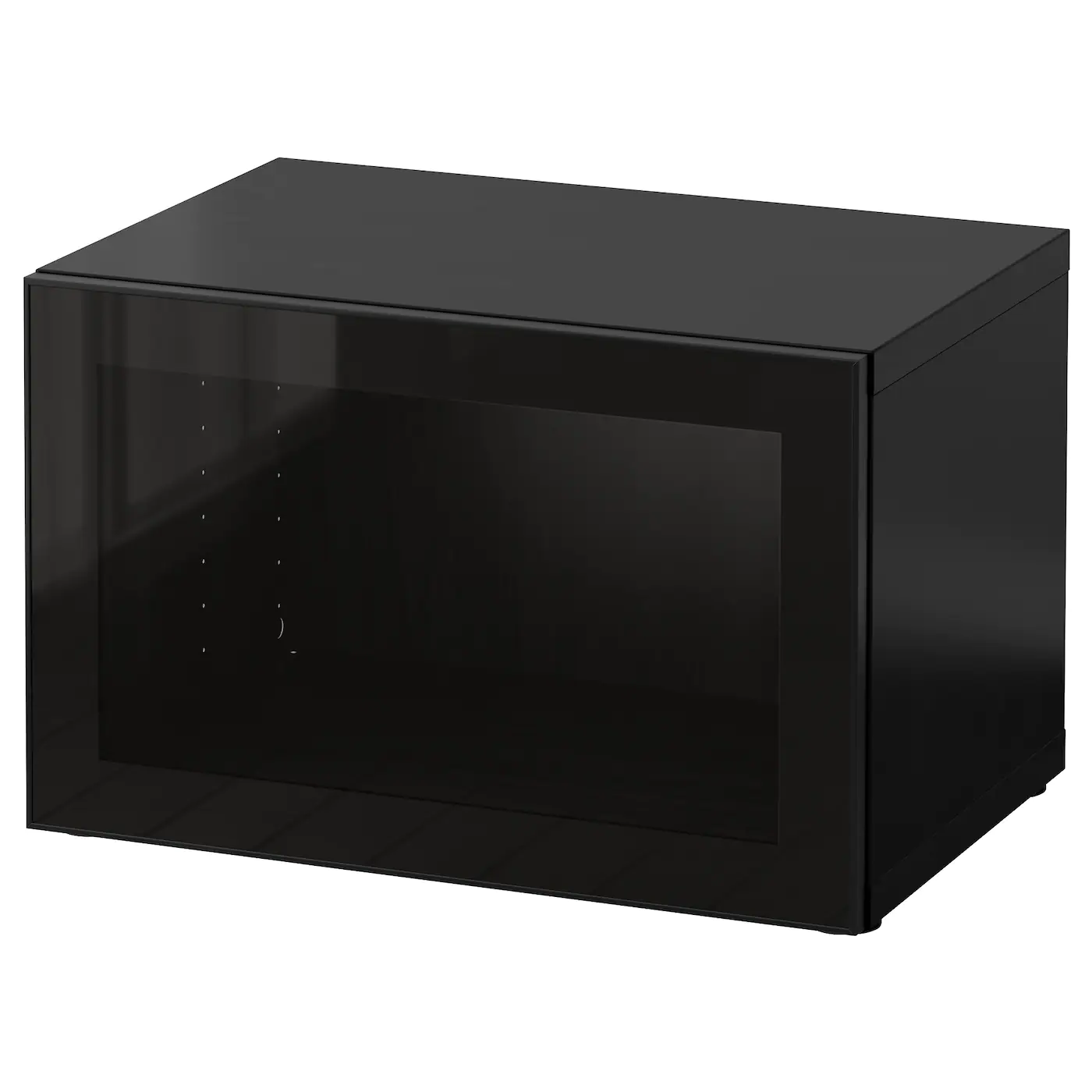 IKEA BESTÅ Shelf Unit With Glass Door Blackbrown/Glassvik Black/clear Glass 23 5/8x16 1/2x15 "