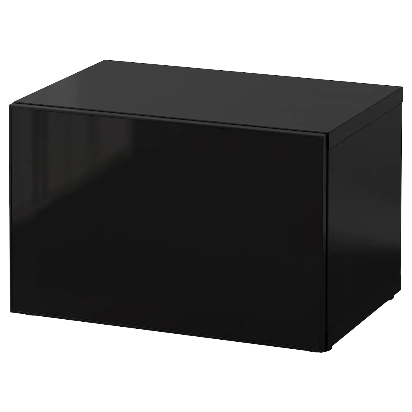 IKEA BESTÅ Shelf Unit With Glass Door Blackbrown/Glassvik Black/smoked Glass 23 5/8x16 1/2x15 "