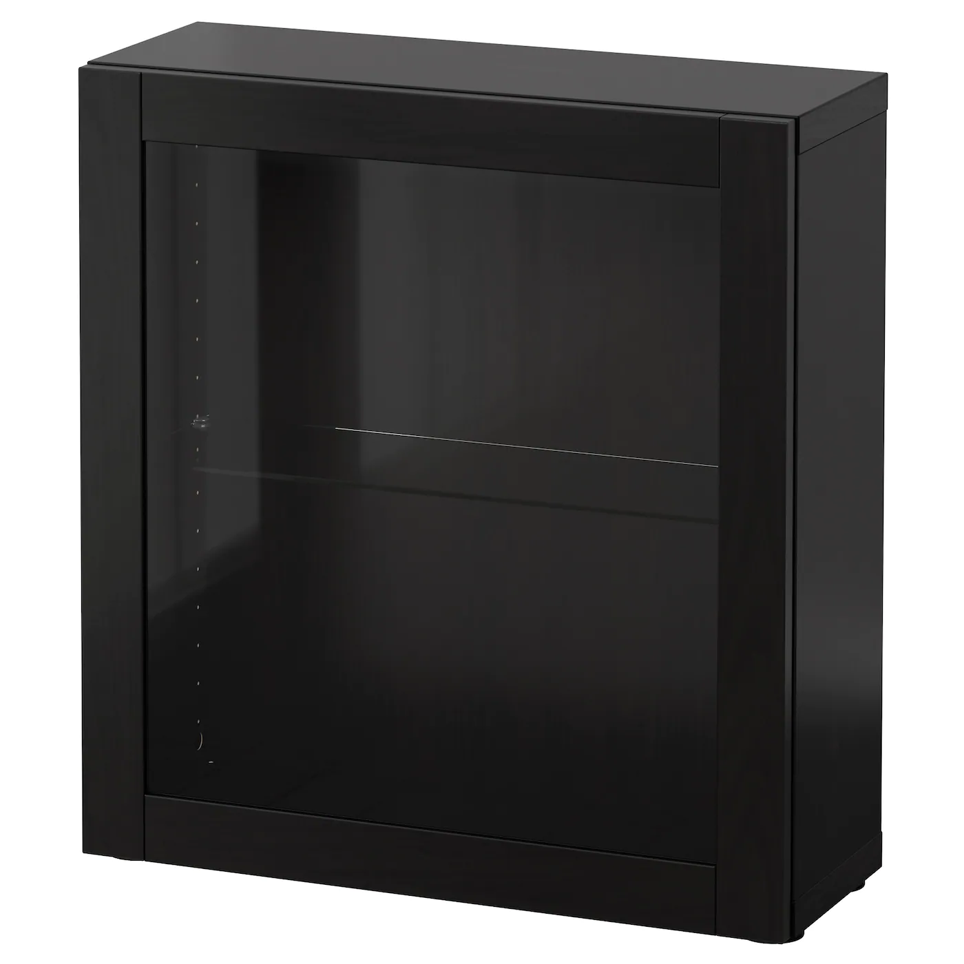 IKEA BESTÅ Shelf Unit With Glass Door White/Glassvik White/frosted Glass 23 5/8x8 5/8x25 1/4 " Blackbrown/glassvik Black/smoked Glass 6 IKEA BESTÅ Shelf Unit With Glass Door White/Glassvik White/frosted Glass 23 5/8x8 5/8x25 1/4 " Blackbrown/glassvik Black/smoked Glass - Image 4