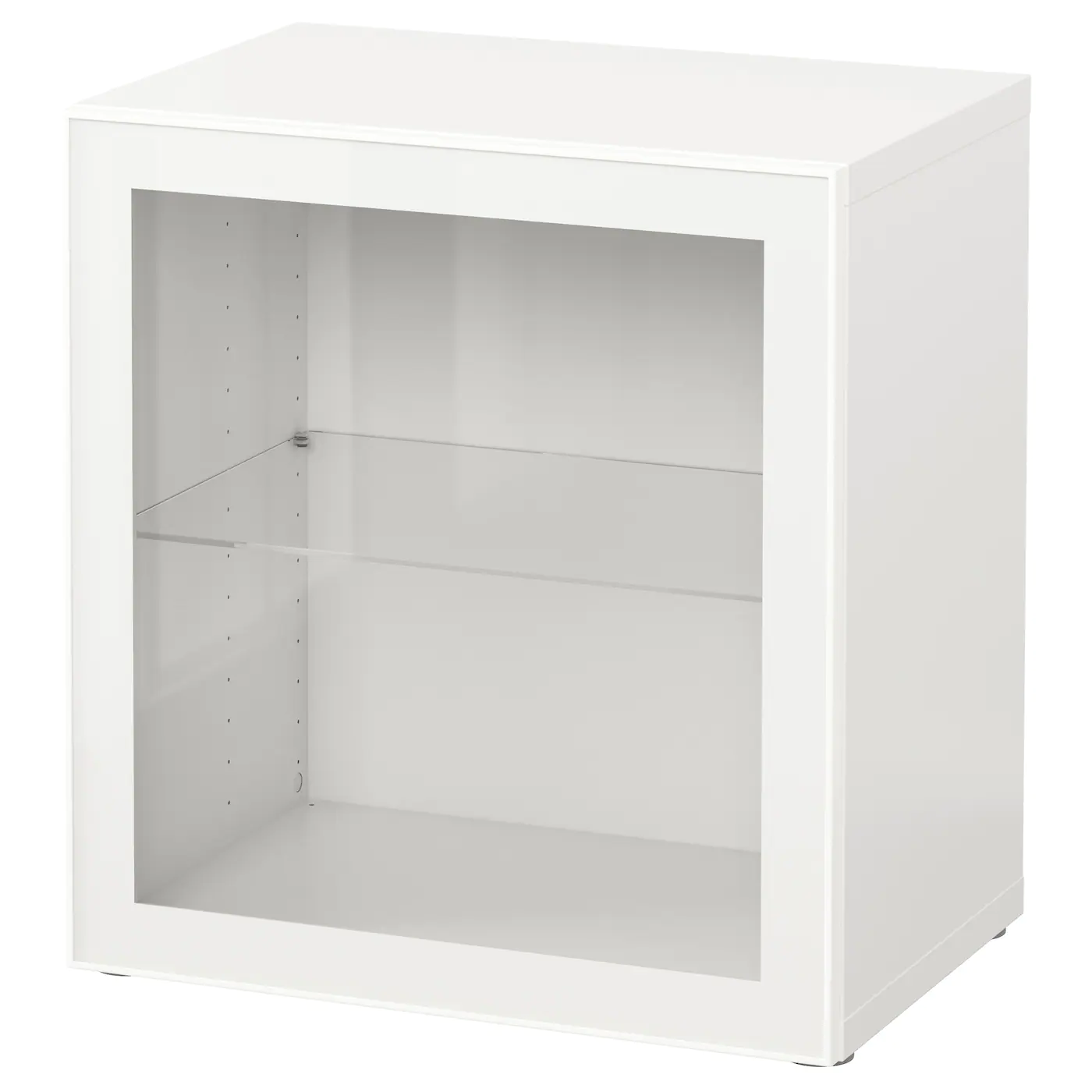 IKEA BESTÅ Shelf Unit With Glass Door White/Glassvik White/clear Glass 23 5/8x16 1/2x25 1/4 " Blackbrown/sindvik Blackbrown Clear Glass