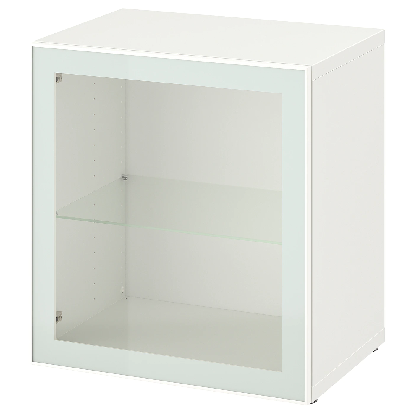 IKEA BESTÅ Shelf Unit With Glass Door White/Glassvik White/clear Glass 23 5/8x16 1/2x25 1/4 " Blackbrown/sindvik Light Graybrown