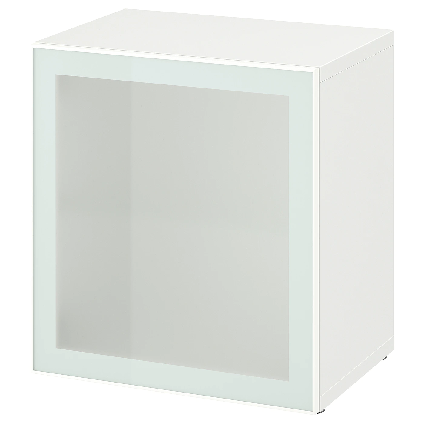 IKEA BESTÅ Shelf Unit With Glass Door White/Glassvik White/frosted Glass 23 5/8x16 1/2x25 1/4 " Walnut Effect Light Gray/glassvik White/clear Glass