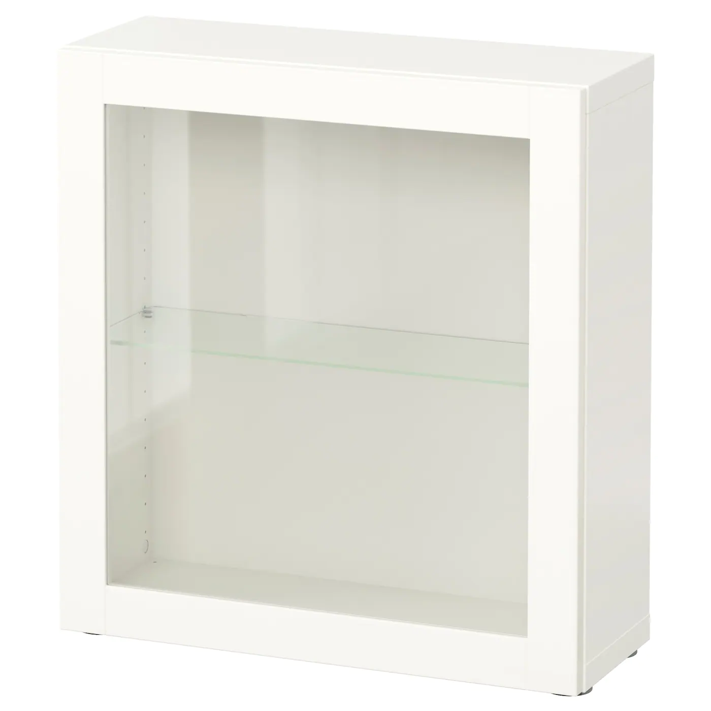 IKEA BESTÅ Shelf Unit With Glass Door White/Sindvik White Clear Glass 23 5/8x8 5/8x25 1/4 " Blackbrown/sindvik Light Graybrown
