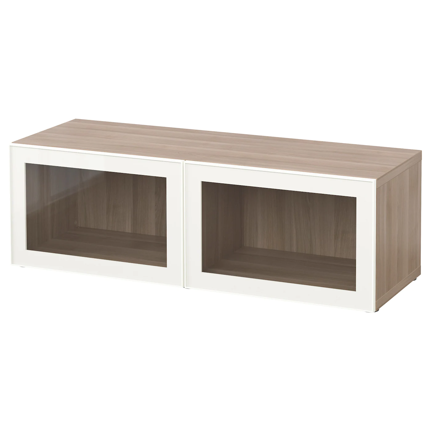 IKEA BESTÅ Shelf Unit With Glass Doors Walnut Effect Light Gray/Glassvik White/frosted Glass 47 1/4x16 1/2x15 " 10 IKEA BESTÅ Shelf Unit With Glass Doors Walnut Effect Light Gray/Glassvik White/frosted Glass 47 1/4x16 1/2x15 " - Image 8