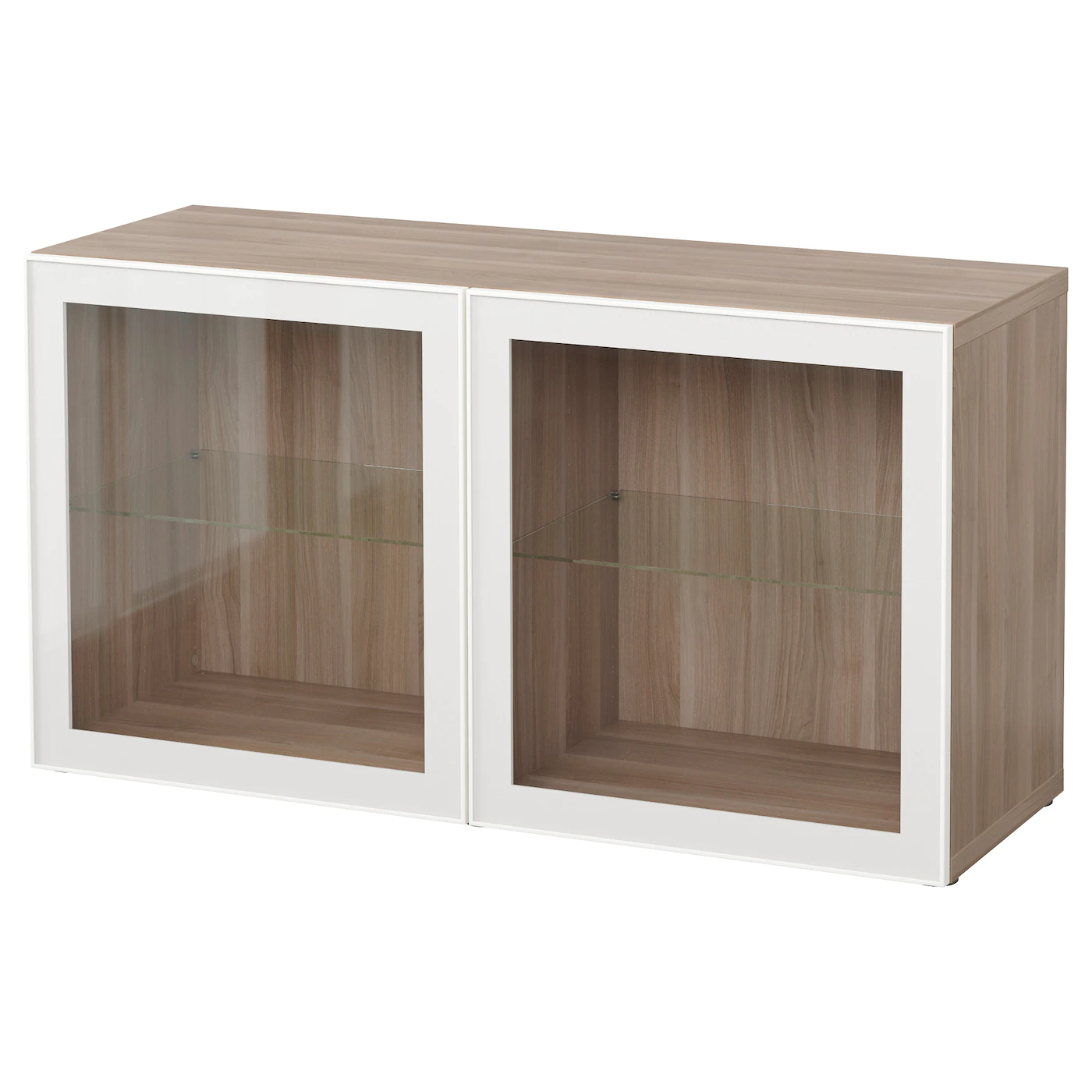 IKEA BESTÅ Shelf Unit With Doors White/Ostvik White 47 1/4x16 1/2x25 1/4 " Blackbrown/sindvik Light Graybrown 10 IKEA BESTÅ Shelf Unit With Doors White/Ostvik White 47 1/4x16 1/2x25 1/4 " Blackbrown/sindvik Light Graybrown - Image 8