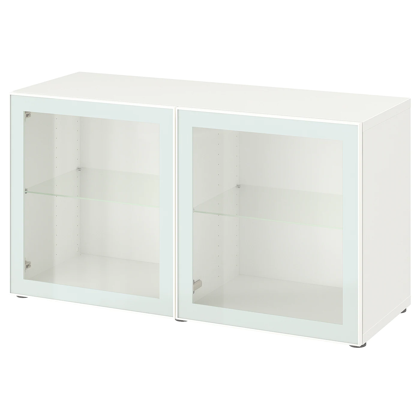 IKEA BESTÅ Shelf Unit With Glass Doors White/Glassvik White/clear Glass 47 1/4x16 1/2x25 1/4 " Blackbrown/glassvik Black/clear Glass