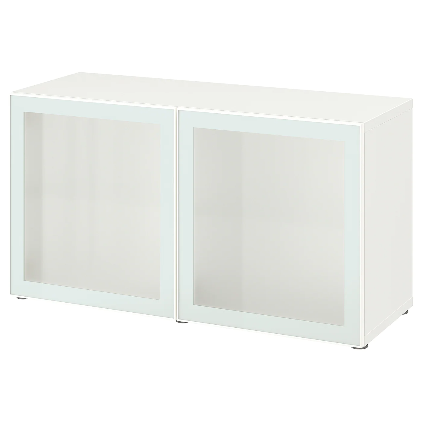 IKEA BESTÅ Shelf Unit With Glass Doors White/Glassvik White/frosted Glass 47 1/4x16 1/2x25 1/4 "