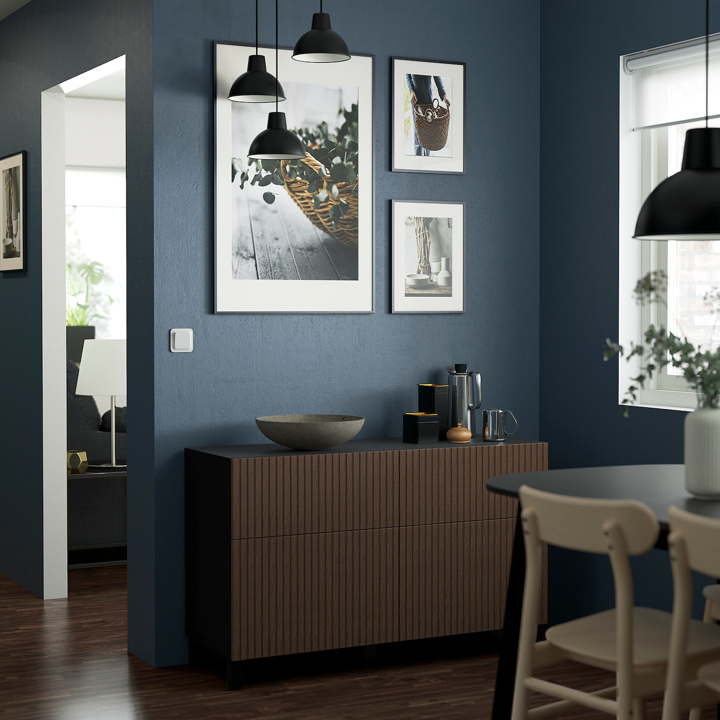 IKEA BESTÅ Storage Combination W Doors/drawers Blackbrown Björköviken/Stubbarp/brown Stained Oak Veneer 47 1/4x16 1/2x29 1/8 " Blackbrown/hanviken Blackbrown 9 IKEA BESTÅ Storage Combination W Doors/drawers Blackbrown Björköviken/Stubbarp/brown Stained Oak Veneer 47 1/4x16 1/2x29 1/8 " Blackbrown/hanviken Blackbrown - Image 7