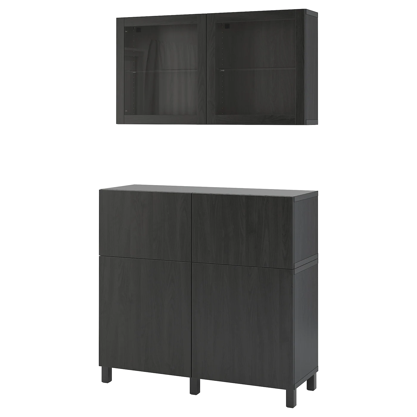 IKEA BESTÅ Storage Combination W Doors/drawers Blackbrown/Selsviken/Ösarp High Gloss/black Clear Glass 47 1/4x16 1/2x83 7/8 " Blackbrown Laxviken/black Clear Glass 15 IKEA BESTÅ Storage Combination W Doors/drawers Blackbrown/Selsviken/Ösarp High Gloss/black Clear Glass 47 1/4x16 1/2x83 7/8 " Blackbrown Laxviken/black Clear Glass - Image 13