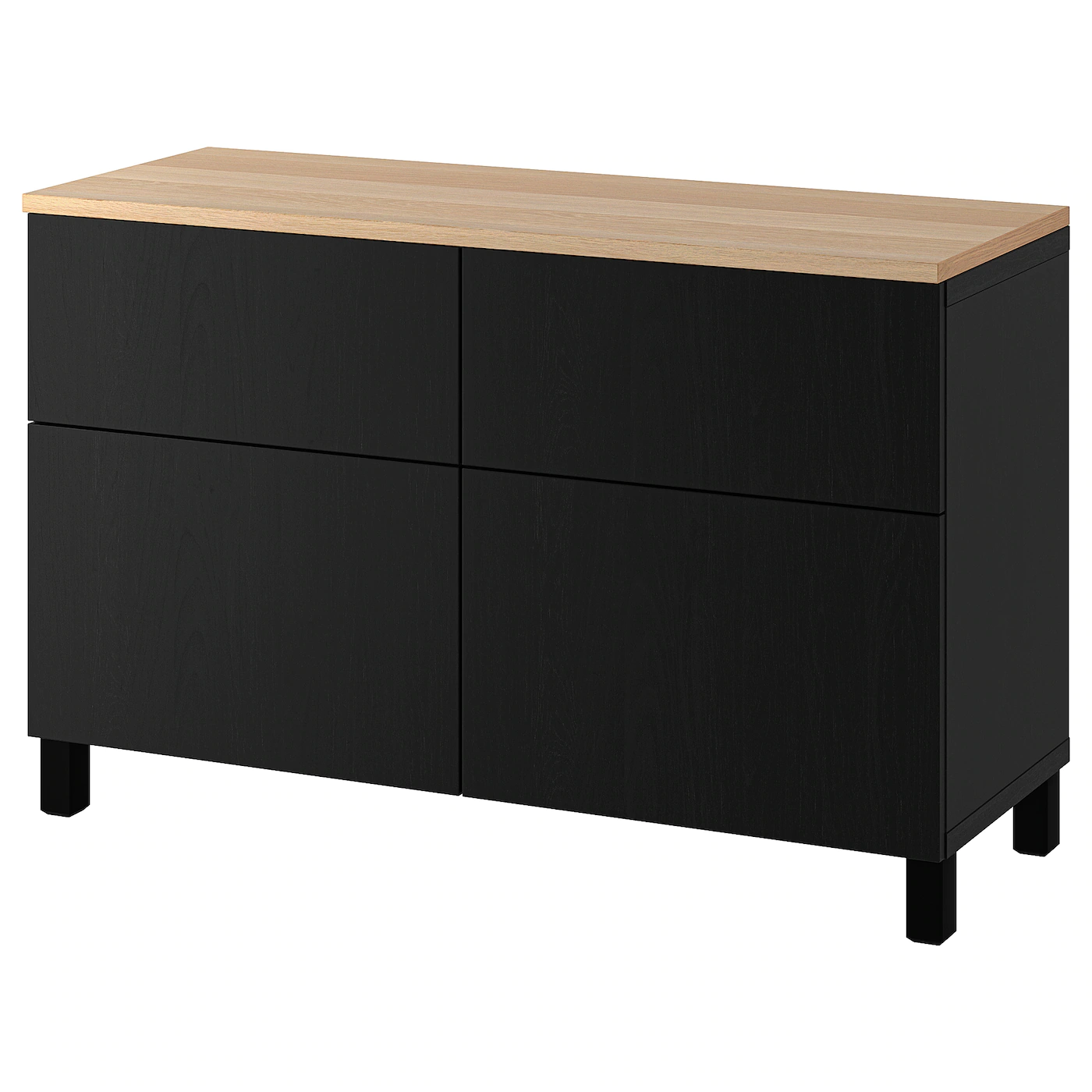 IKEA BESTÅ Storage Combination W Doors/drawers Blackbrown/Lappviken/Stubbarp Blackbrown 47 1/4x16 1/2x29 7/8 "