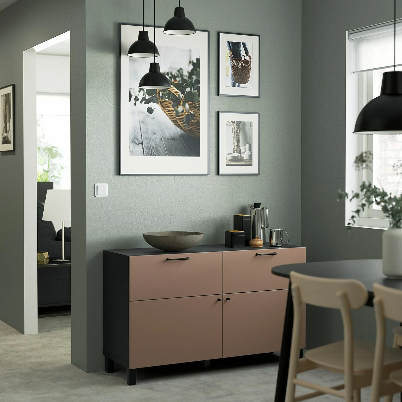 IKEA BESTÅ Storage Combination W Doors/drawers Blackbrown/Lappviken/Stubbarp Light Graybrown 47 1/4x16 1/2x29 1/8 " Blackbrown/hanviken Blackbrown 5 IKEA BESTÅ Storage Combination W Doors/drawers Blackbrown/Lappviken/Stubbarp Light Graybrown 47 1/4x16 1/2x29 1/8 " Blackbrown/hanviken Blackbrown - Image 3