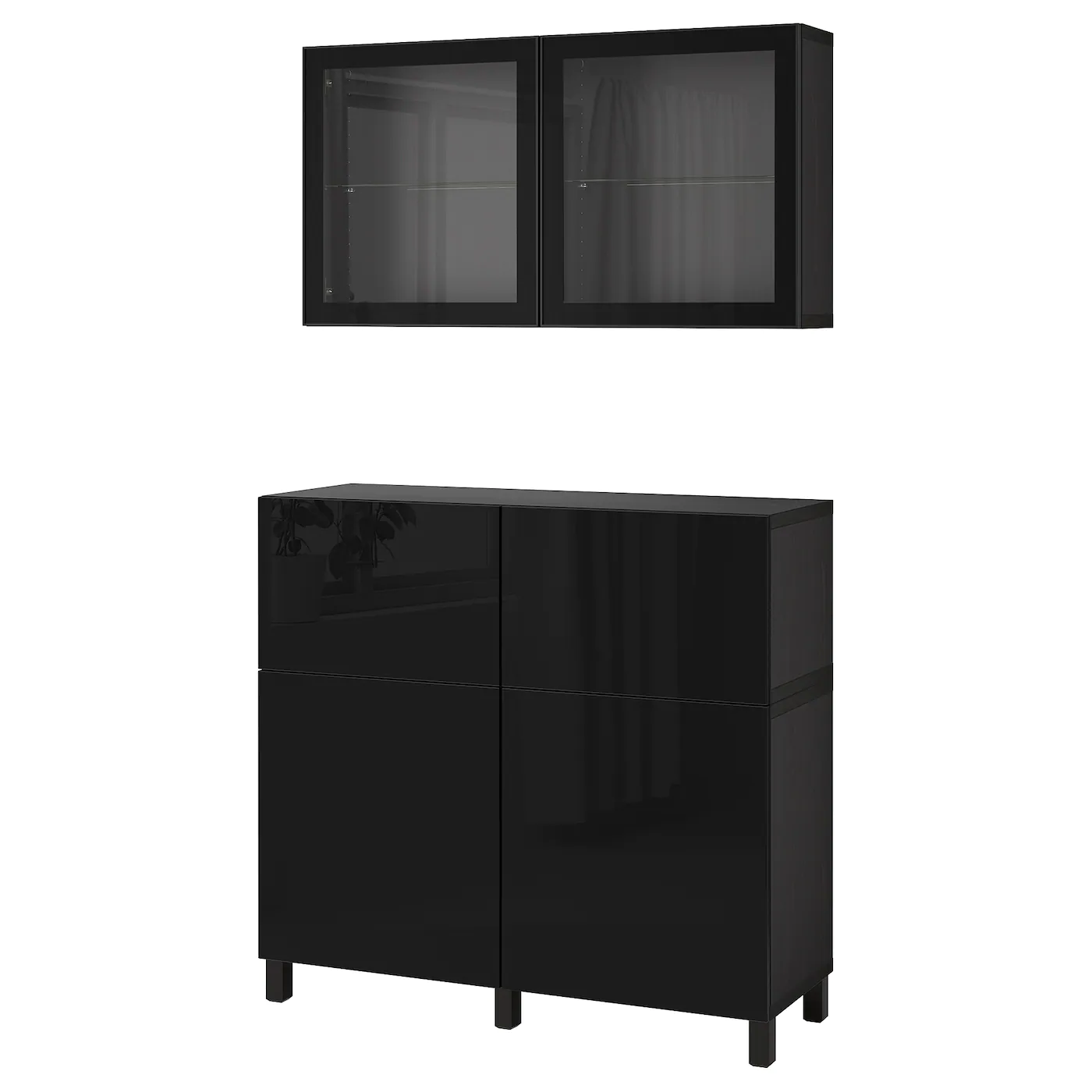 IKEA BESTÅ Storage Combination W Doors/drawers Blackbrown/Hanviken/Stubbarp Blackbrown Clear Glass 47 1/4x16 1/2x83 7/8 " 15 IKEA BESTÅ Storage Combination W Doors/drawers Blackbrown/Hanviken/Stubbarp Blackbrown Clear Glass 47 1/4x16 1/2x83 7/8 " - Image 13
