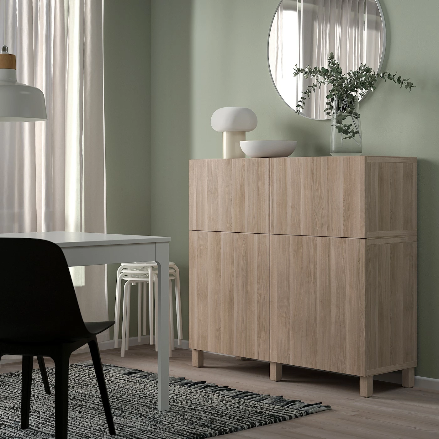 IKEA BESTÅ Storage Combination W Doors/drawers Gray Stained Walnut Effect/Lappviken/Stubbarp 47 1/4x16 1/2x44 1/8 " 4 IKEA BESTÅ Storage Combination W Doors/drawers Gray Stained Walnut Effect/Lappviken/Stubbarp 47 1/4x16 1/2x44 1/8 " - Image 2