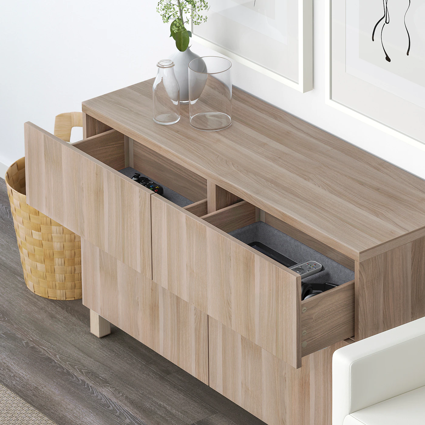 IKEA BESTÅ Storage Combination W Doors/drawers Walnut Effect Light Gray/Lappviken/Stubbarp Walnut Effect Light Gray 47 1/4x16 1/2x29 1/8 " Blackbrown/hanviken/stubbarp Blackbrown 9 IKEA BESTÅ Storage Combination W Doors/drawers Walnut Effect Light Gray/Lappviken/Stubbarp Walnut Effect Light Gray 47 1/4x16 1/2x29 1/8 " Blackbrown/hanviken/stubbarp Blackbrown - Image 7