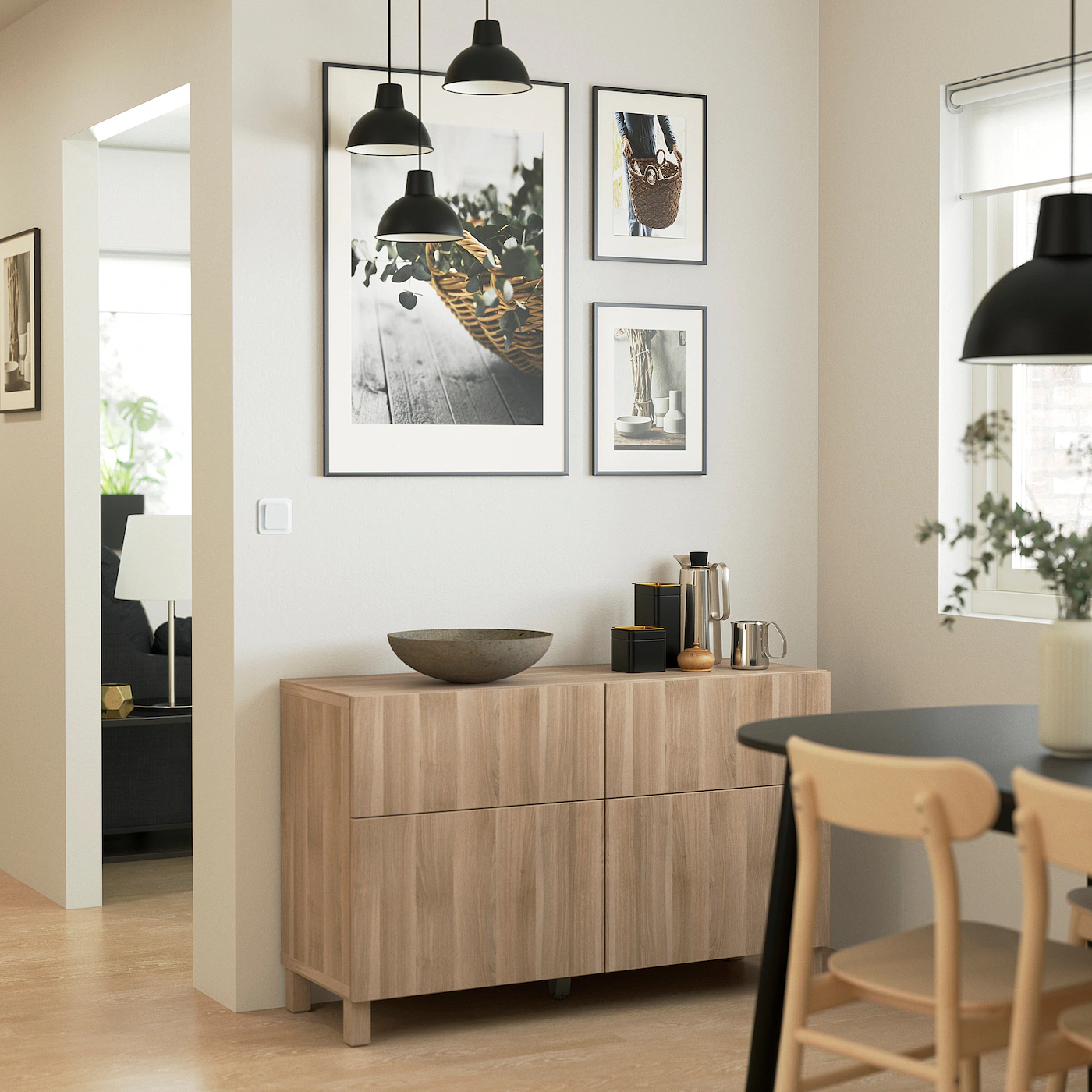 IKEA BESTÅ Storage Combination W Doors/drawers Walnut Effect Light Gray/Lappviken/Stubbarp Walnut Effect Light Gray 47 1/4x16 1/2x29 1/8 " Blackbrown/hanviken/stubbarp Blackbrown 5 IKEA BESTÅ Storage Combination W Doors/drawers Walnut Effect Light Gray/Lappviken/Stubbarp Walnut Effect Light Gray 47 1/4x16 1/2x29 1/8 " Blackbrown/hanviken/stubbarp Blackbrown - Image 3