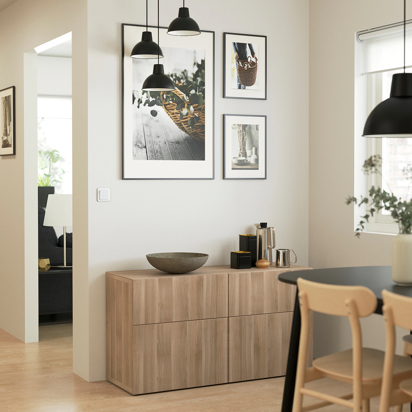 IKEA BESTÅ Storage Combination W Doors/drawers Walnut Effect Light Gray/Lappviken Walnut Effect Light Gray 47 1/4x16 1/2x25 5/8 " Blackbrown/lappviken Blackbrown 5 IKEA BESTÅ Storage Combination W Doors/drawers Walnut Effect Light Gray/Lappviken Walnut Effect Light Gray 47 1/4x16 1/2x25 5/8 " Blackbrown/lappviken Blackbrown - Image 3