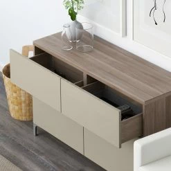 IKEA BESTÅ Storage Combination W Doors/drawers Walnut Effect Light Gray/Selsviken Highgloss/beige 47 1/4x15 3/4x29 1/8 " Blackbrown/hanviken/stubbarp Blackbrown 15 IKEA BESTÅ Storage Combination W Doors/drawers Walnut Effect Light Gray/Selsviken Highgloss/beige 47 1/4x15 3/4x29 1/8 " Blackbrown/hanviken/stubbarp Blackbrown -Ikea Storage solution systems Sales besta storage combination w doors drawers walnut effect light gray selsviken high gloss beige 0854048 pe591412 s5
