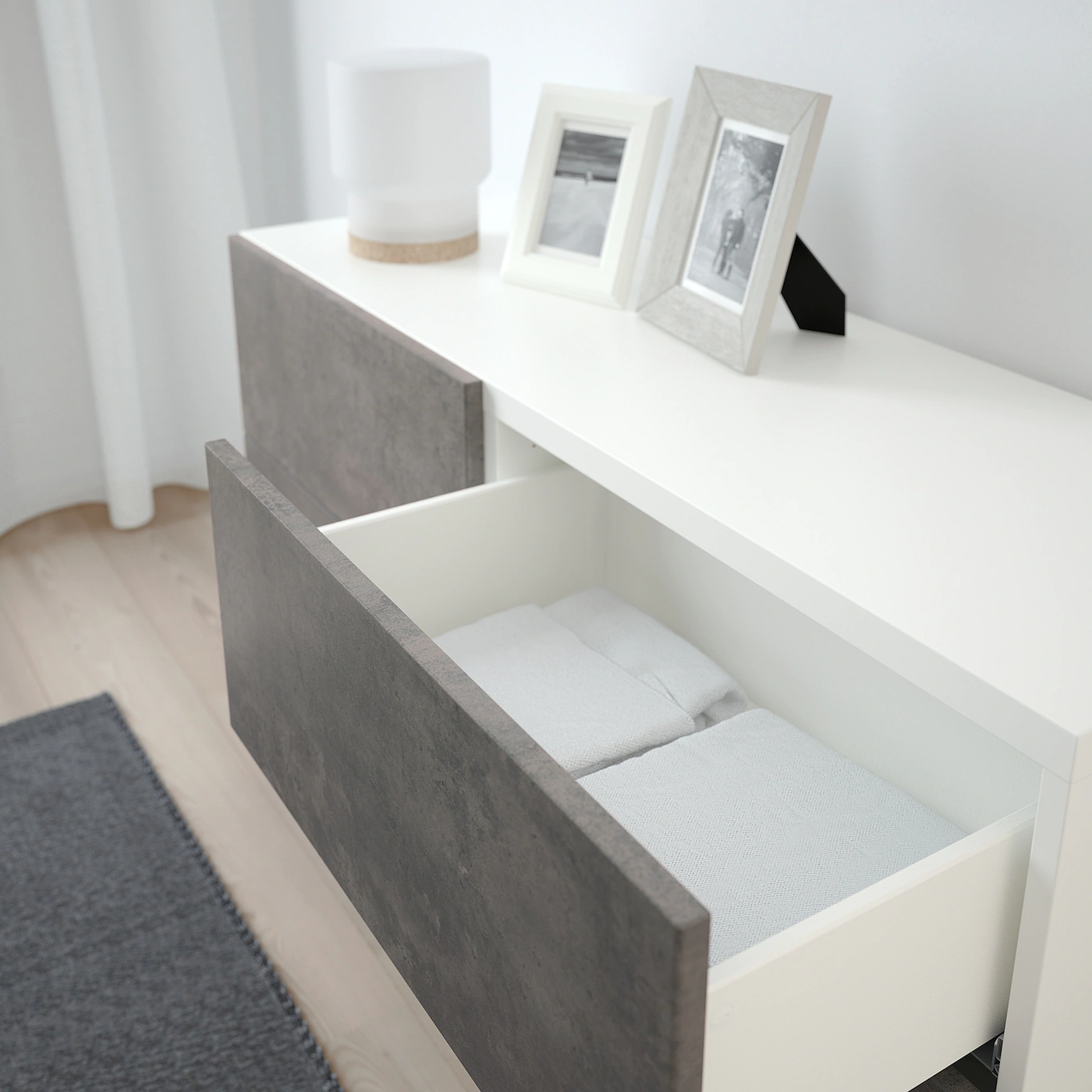IKEA BESTÅ Storage Combination W Doors/drawers White Kallviken/dark Gray Concrete Effect 47 1/4x16 1/2x25 5/8 " Blackbrown/hanviken Blackbrown 7 IKEA BESTÅ Storage Combination W Doors/drawers White Kallviken/dark Gray Concrete Effect 47 1/4x16 1/2x25 5/8 " Blackbrown/hanviken Blackbrown - Image 5