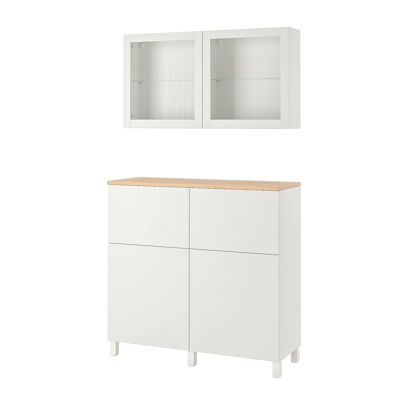 IKEA BESTÅ Storage Combination W Doors/drawers White Lappviken/Sindvik/Stubbarp White Clear Glass 47 1/4x16 1/2x94 1/2 " Blackbrown Lappviken/sindvik/stubbarp Blackbrown Clear Glass