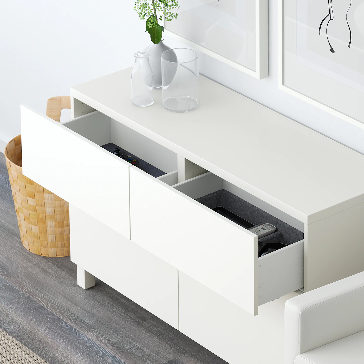 IKEA BESTÅ Storage Combination W Doors/drawers White/Lappviken/Stubbarp White 47 1/4x16 1/2x29 1/8 " Blackbrown/hanviken Blackbrown 9 IKEA BESTÅ Storage Combination W Doors/drawers White/Lappviken/Stubbarp White 47 1/4x16 1/2x29 1/8 " Blackbrown/hanviken Blackbrown - Image 7