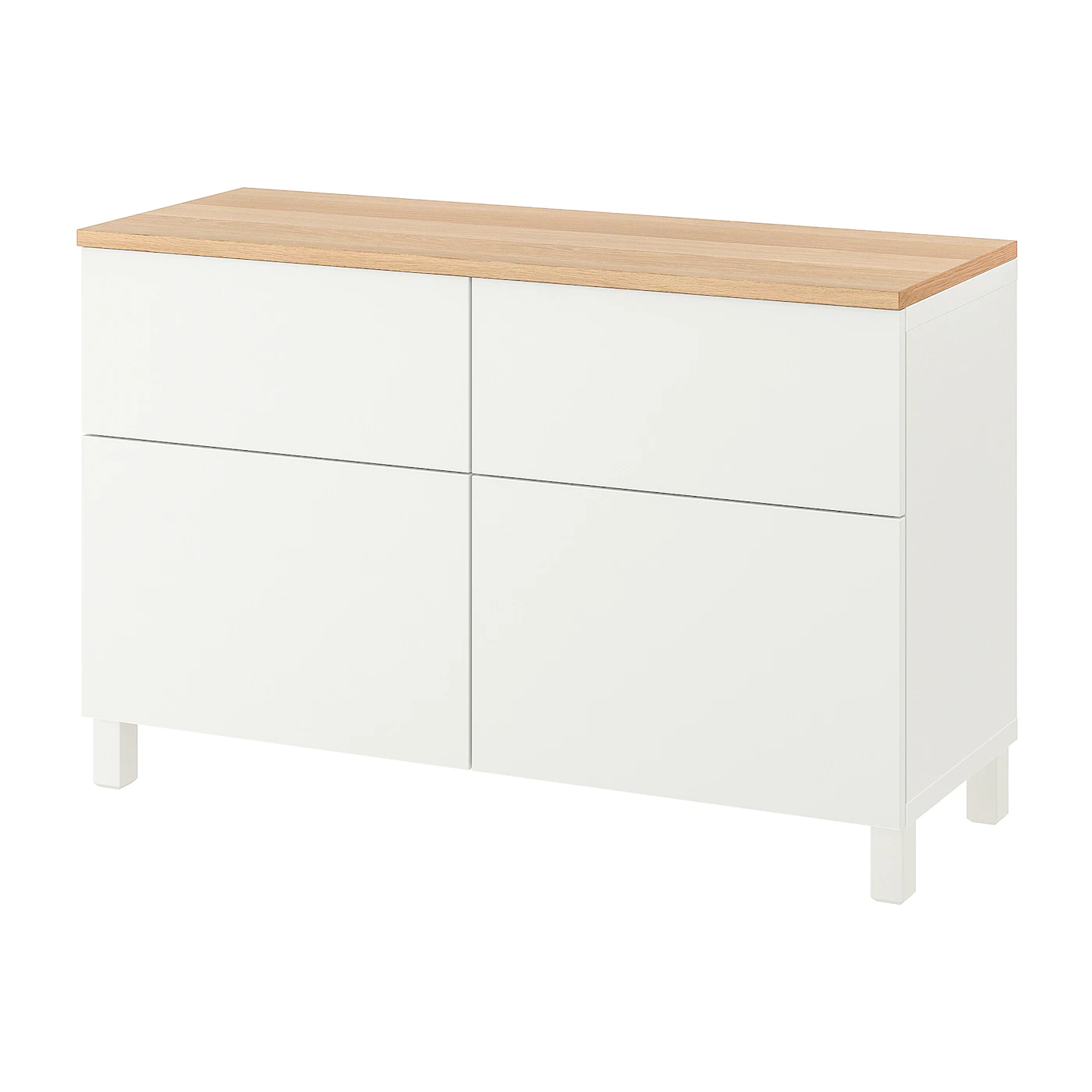 IKEA BESTÅ Storage Combination W Doors/drawers White/Lappviken/Stubbarp White 47 1/4x16 1/2x29 7/8 "