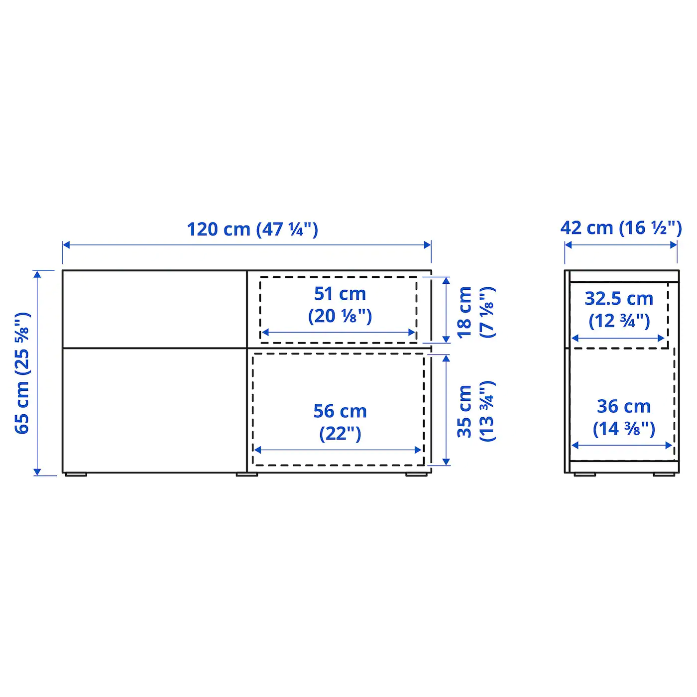 IKEA BESTÅ Storage Combination W Doors/drawers White/Lappviken White 47 1/4x16 1/2x25 5/8 " Blackbrown Kallviken/dark Gray Concrete Effect 8 IKEA BESTÅ Storage Combination W Doors/drawers White/Lappviken White 47 1/4x16 1/2x25 5/8 " Blackbrown Kallviken/dark Gray Concrete Effect - Image 6