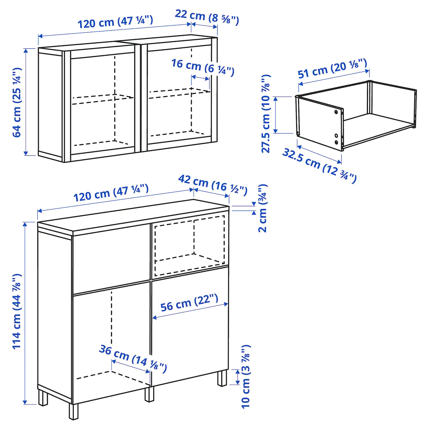 IKEA BESTÅ Storage Combination W Doors/drawers White Smeviken/Ostvik/Kabbarp White Clear Glass 47 1/4x16 1/2x94 1/2 " Blackbrown/hanviken/stubbarp Blackbrown Clear Glass 8 IKEA BESTÅ Storage Combination W Doors/drawers White Smeviken/Ostvik/Kabbarp White Clear Glass 47 1/4x16 1/2x94 1/2 " Blackbrown/hanviken/stubbarp Blackbrown Clear Glass - Image 6