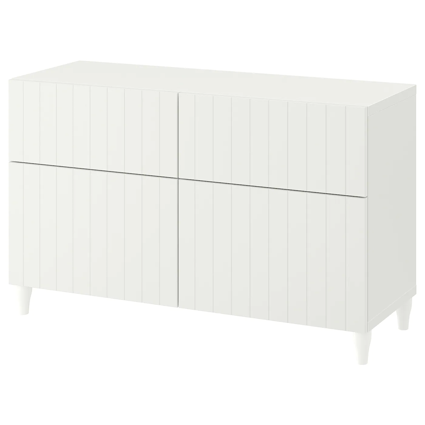 IKEA BESTÅ Storage Combination W Doors/drawers White/Sutterviken/Kabbarp White 47 1/4x16 1/2x29 1/8 " Blackbrown/hanviken/stubbarp Blackbrown