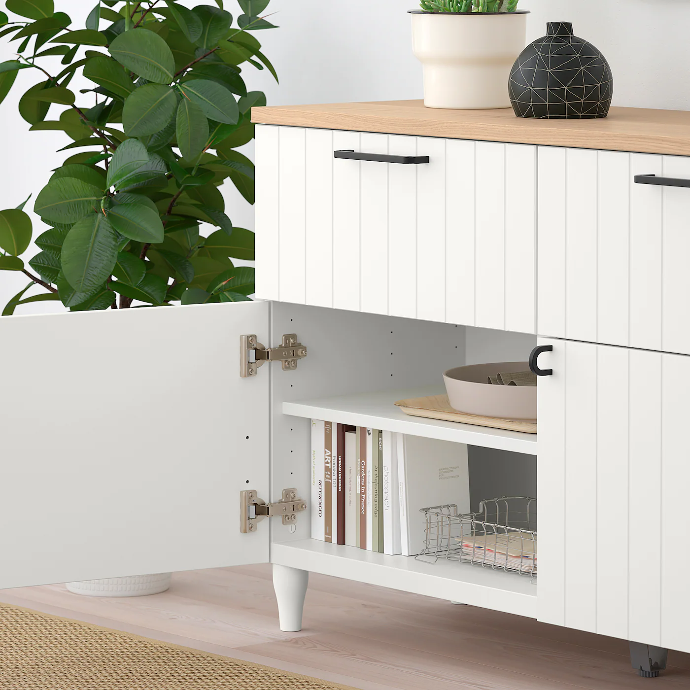 IKEA BESTÅ Storage Combination W Doors/drawers White/Sutterviken/Kabbarp White 47 1/4x16 1/2x29 7/8 " Blackbrown/hanviken/stubbarp Blackbrown 5 IKEA BESTÅ Storage Combination W Doors/drawers White/Sutterviken/Kabbarp White 47 1/4x16 1/2x29 7/8 " Blackbrown/hanviken/stubbarp Blackbrown - Image 3